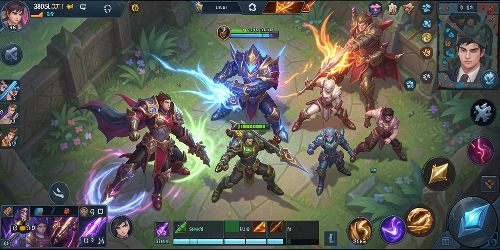 Screenshot menunjukkan gameplay seru 380SLOT di medan pertempuran.