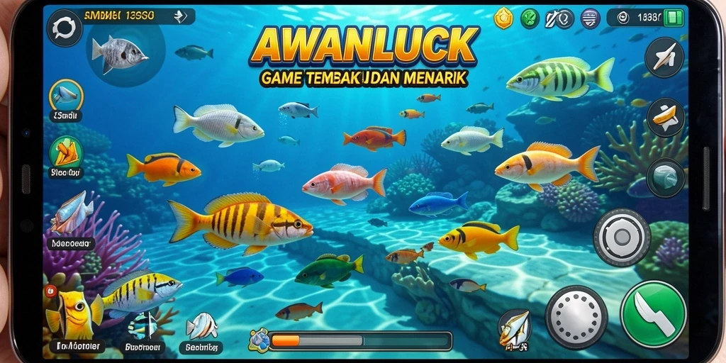 Tampilan gameplay menembak ikan di AWANLUCK yang seru dan menarik.
