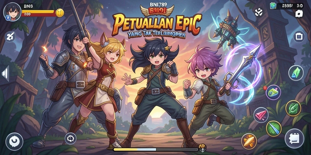 Tampilan menarik dari gameplay Anime yang seru di BNI789.