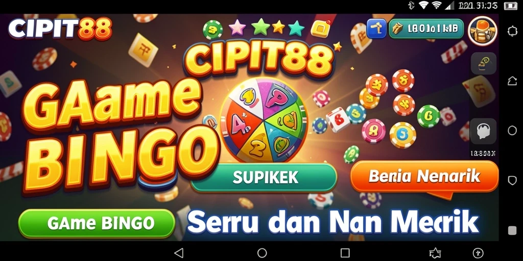 Tampilan gameplay Bingo yang seru dan penuh aksi di CIPIT88.