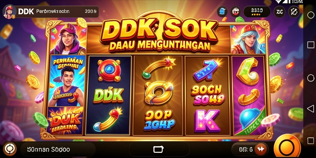 Screenshot utama DKK menampilkan gameplay slot yang memukau dan interaktif.