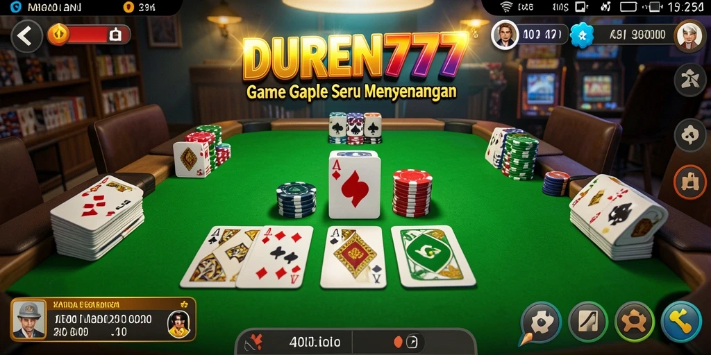 Tampilan menarik dari gameplay Gaple DUREN777 yang mengasyikkan.