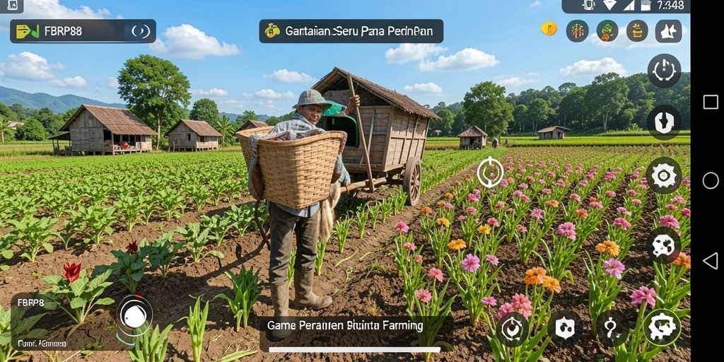 Tampilan menarik dari gameplay FBRP88 dengan pertanian yang subur.