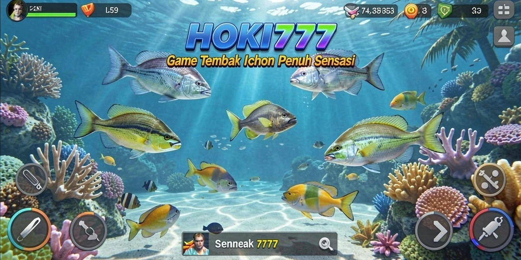 Tangkapan layar menarik dari gameplay Tembak Ikan HOKI777.