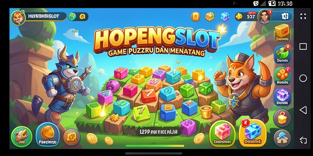 Tampilan screenshot gameplay HOPENGSLOT yang menunjukkan tantangan puzzle.