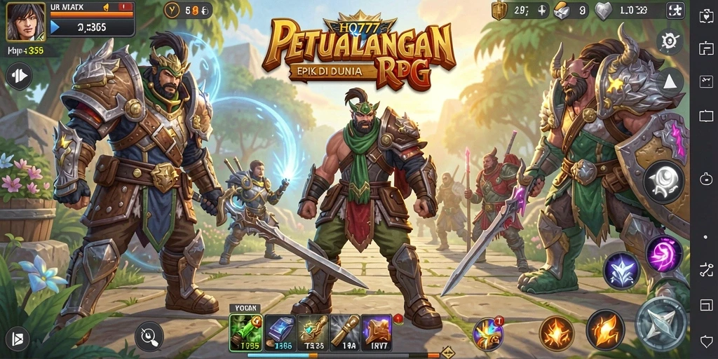 Tangkapan layar menunjukkan aksi pertarungan mendebarkan dalam game RPG.