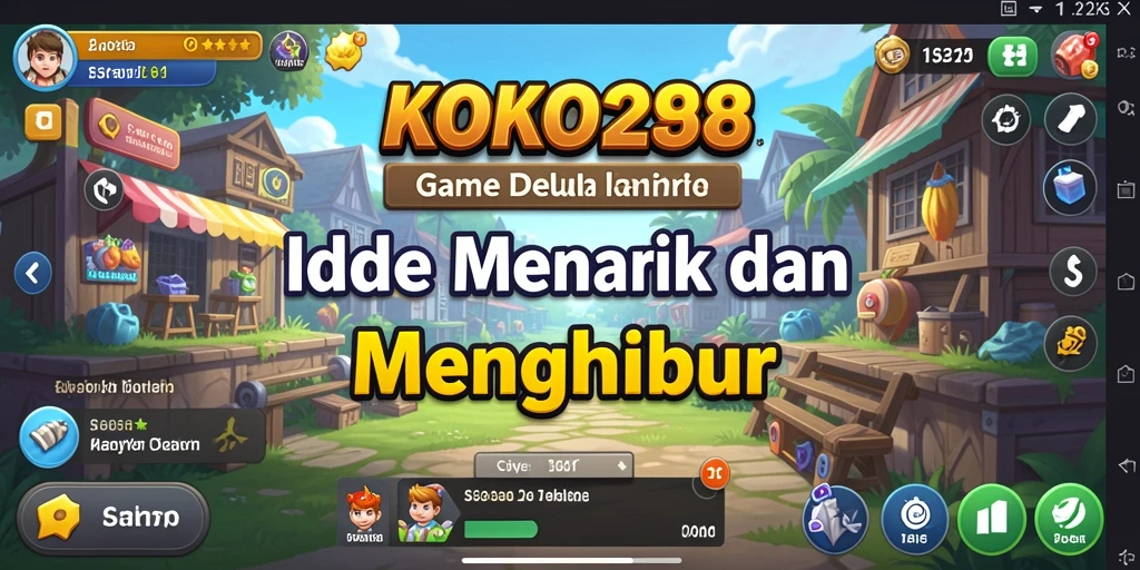 Tampilan gameplay KOKO288 dengan karakter meraih sumber daya.