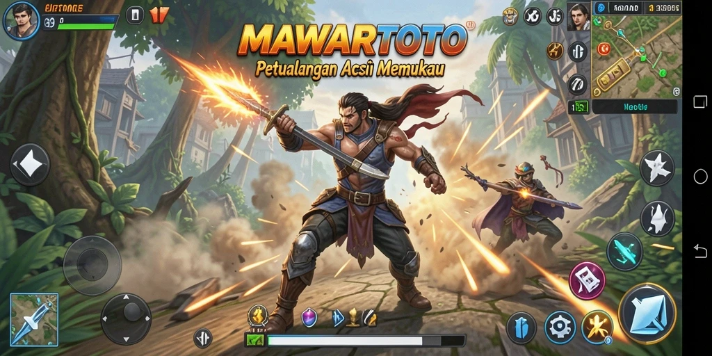 Tangkapan layar gameplay MAWARTOTO yang menampilkan aksi pertarungan yang seru.
