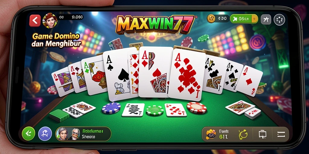 Tampilan gameplay menarik dari MAXWIN77 yang menunjukkan keseruan permainan Domino.