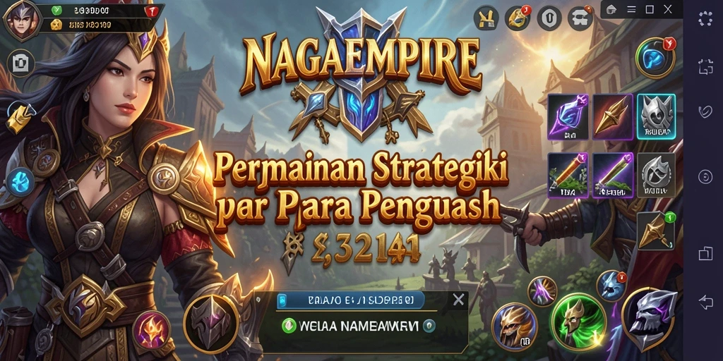 Screenshot NAGAEMPIRE menunjukkan aksi strategis yang mendebarkan.