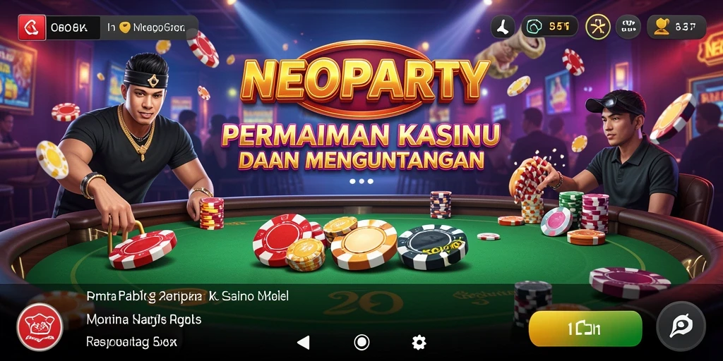 Tampilan gameplay menarik di aplikasi NEOPARTY dengan berbagai pilihan Kasino.