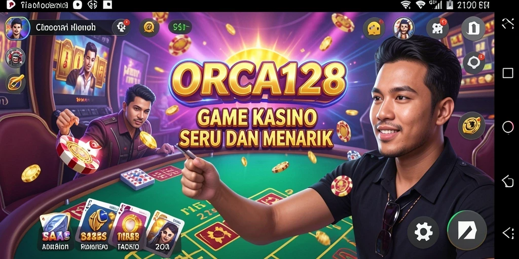 Tampilan menarik dari gameplay ORCA128 yang menawan di dunia kasino.