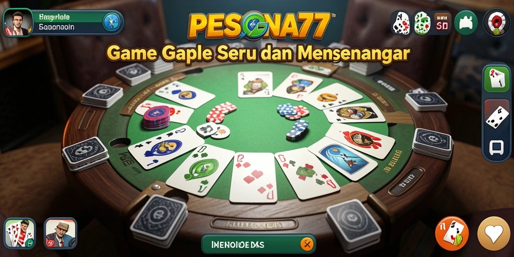 Tampilan gameplay PESONA77 yang menarik saat bermain Gaple.