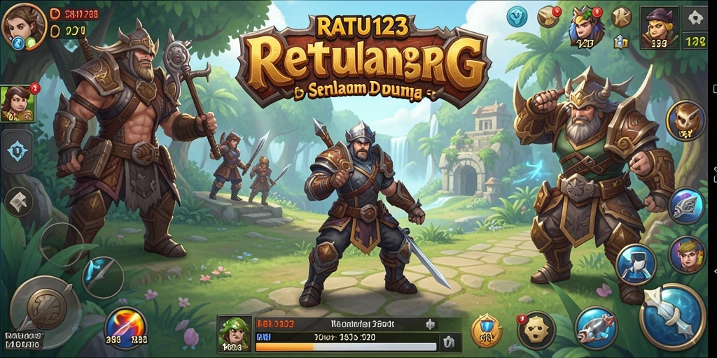 Tangkapan layar <strong>RATU123</strong> yang menampilkan aksi seru dalam pertarungan RPG.