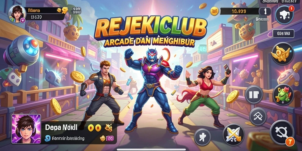 Screenshot gameplay seru dari REJEKICLUB yang menunjukkan aksi Arcade.