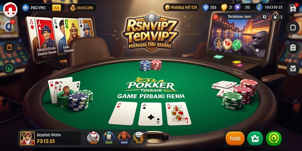 Tampilan menarik dari gameplay poker dalam RSNVIP7.