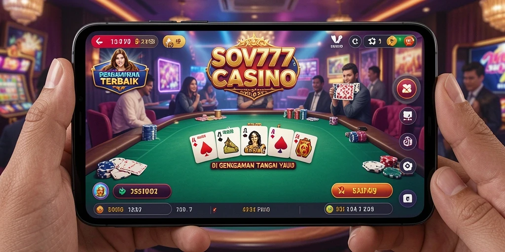 Tampilan permainan Live Casino yang mendebarkan di SOV777.
