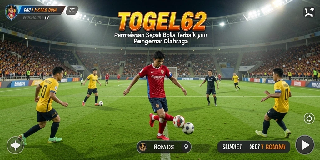 Tampilan menarik dari gameplay sepak bola di TOGEL62.