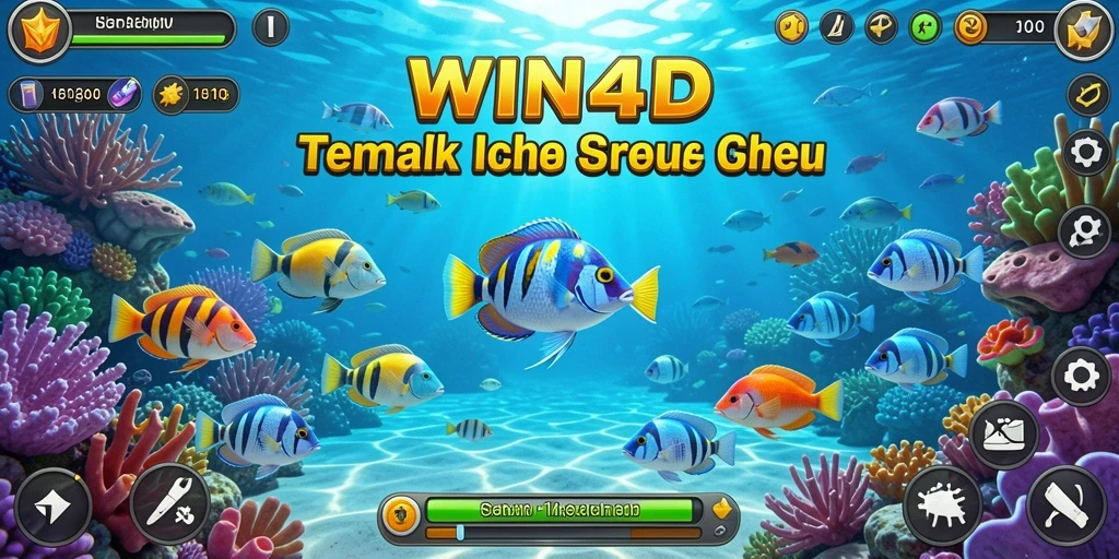 Screenshot gameplay Tembak Ikan di WIN4D yang penuh aksi.