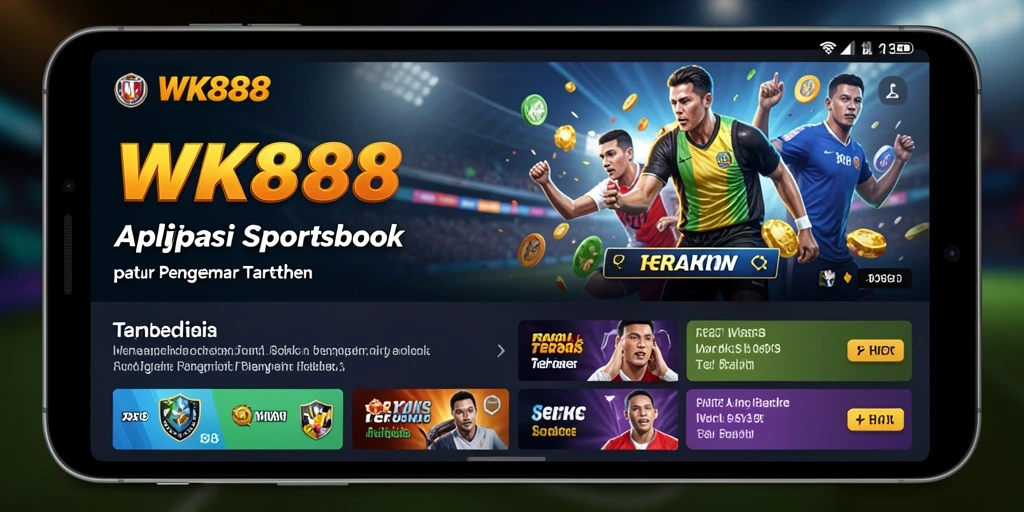 Screenshot utama WK888 yang menampilkan antarmuka taruhan olahraga.