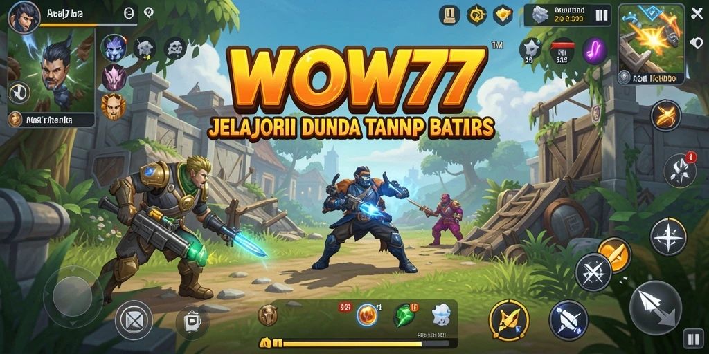 Screenshot WOW77 menampilkan penggambaran luasnya dunia Open World.