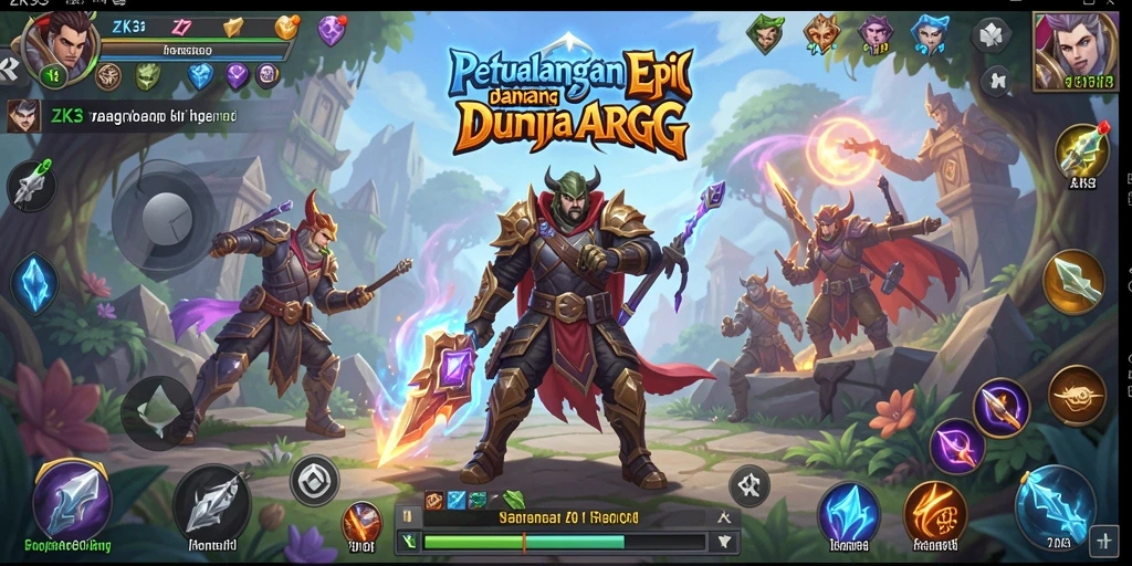 Tangkapan layar gameplay ZK3 yang penuh aksi dan petualangan.